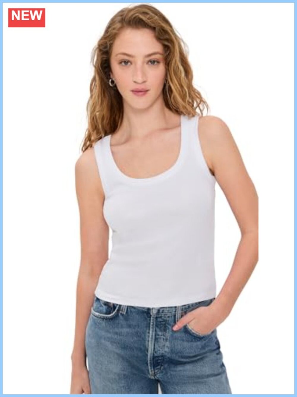 Madewell Ribbed Cotton Scoop Neck Tank Top